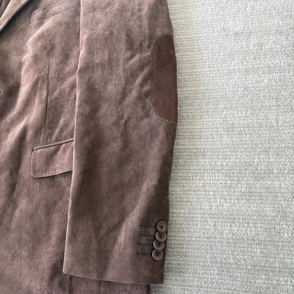 D&G Dolce &Gabbana Blazer IT 48 Brown Corduroy Wool Super 150s Elbow Patch
